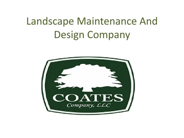 Landscape Maintenance And Design Company