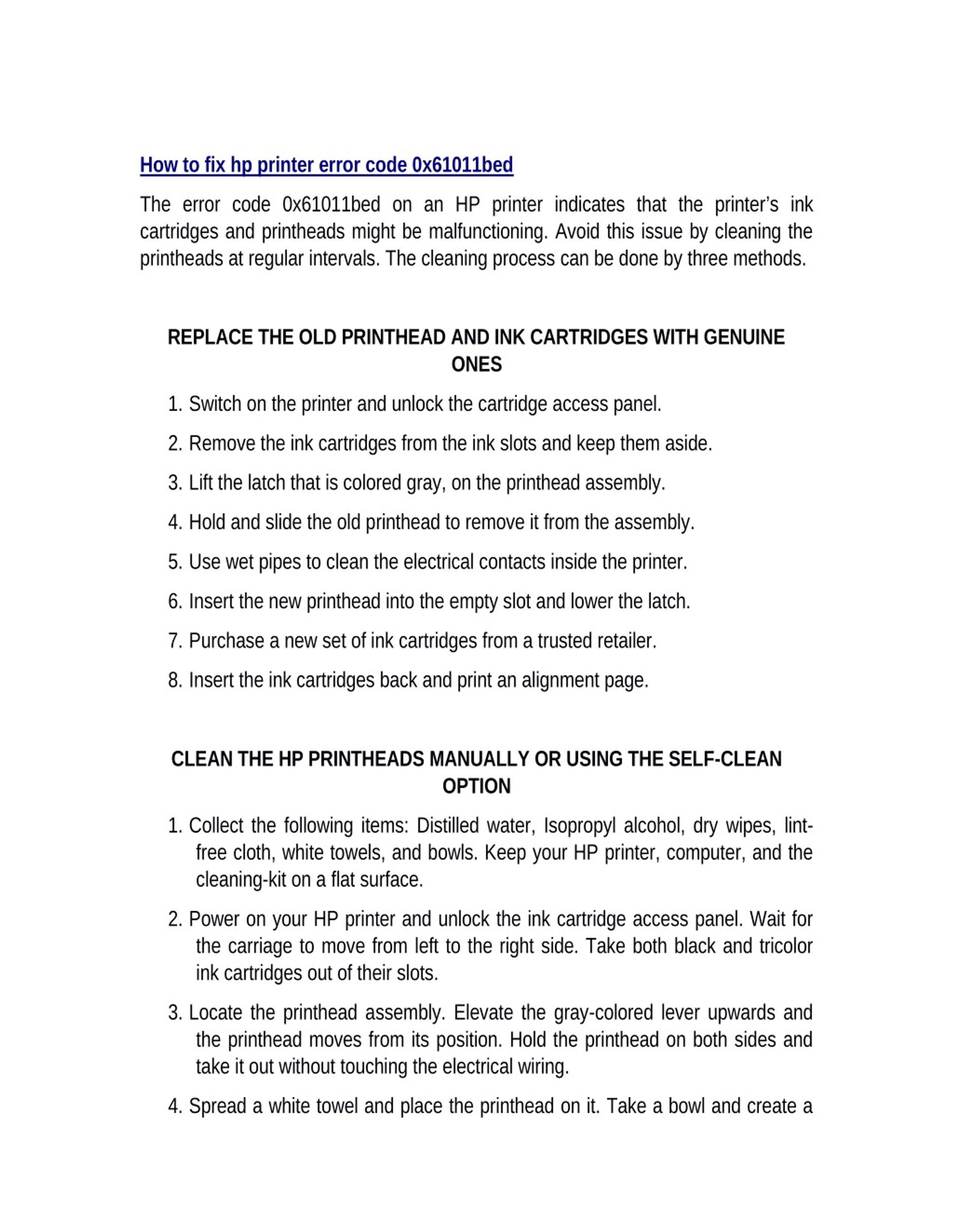 PPT - How to fix hp printer error code 0x61011bed PowerPoint ...