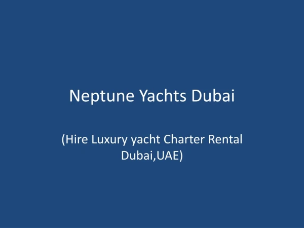 Cheapest Yachts Rental Dubai