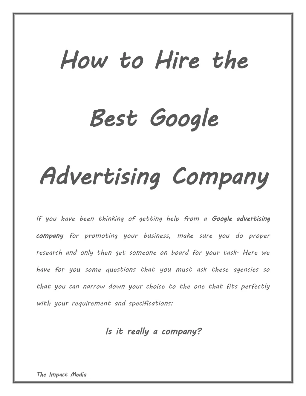 how to hire the