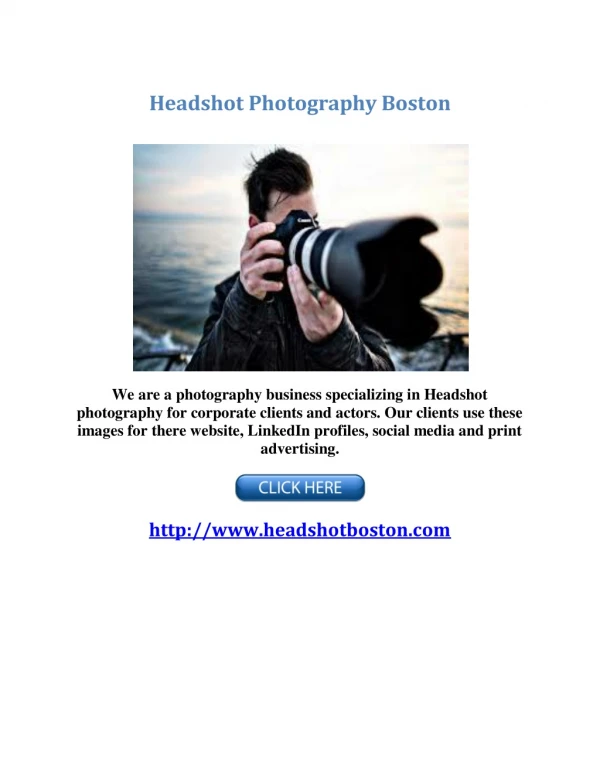 Headshot Photography Boston