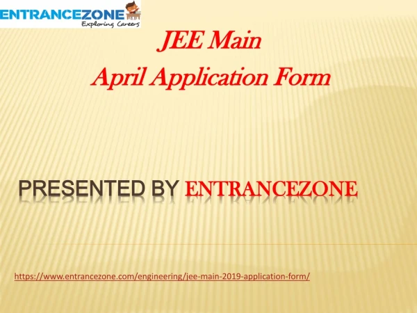 JEE Main 2019 Application Form