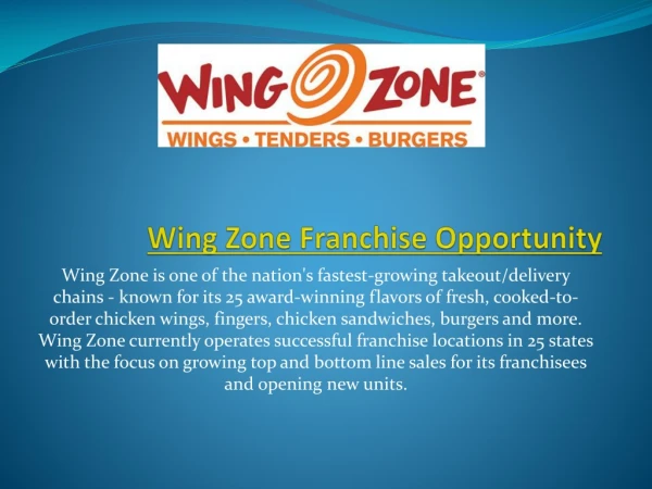Chicken Wings Fast Food Franchise