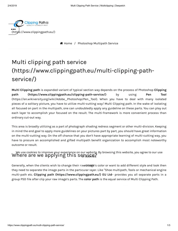 Photoshop Multipath Service - Clipping Path Eu