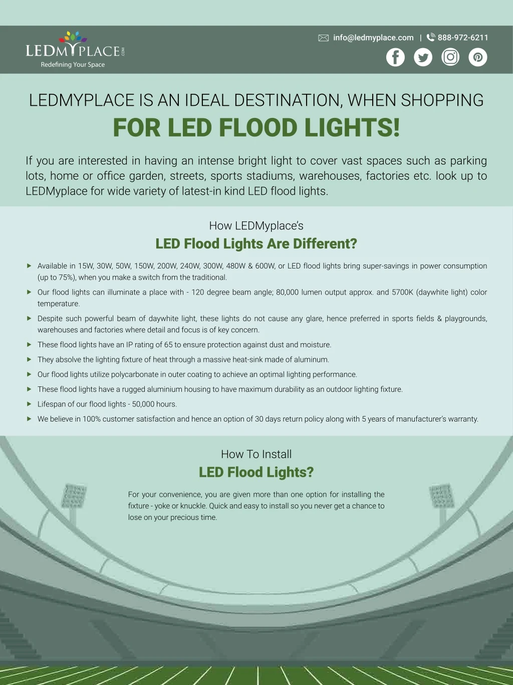 ledmyplace is an ideal destination when shopping