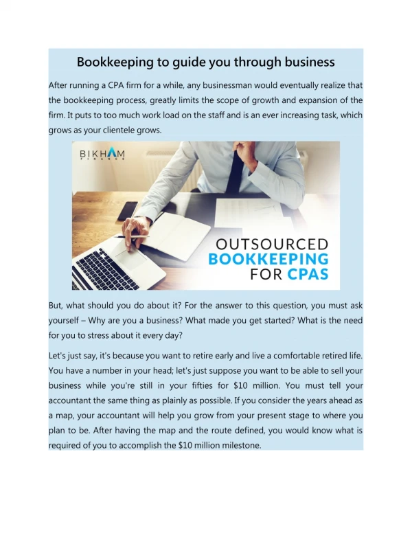 Bookkeeping to help you achieve that business goal