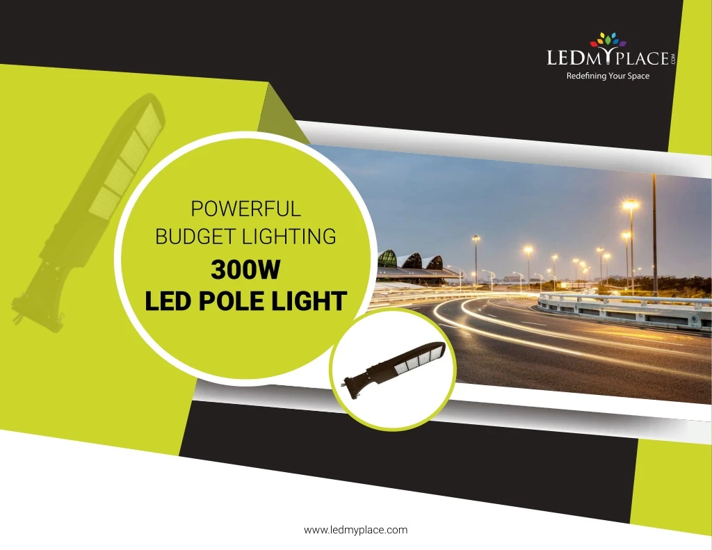 powerful budget lighting 300w led pole light