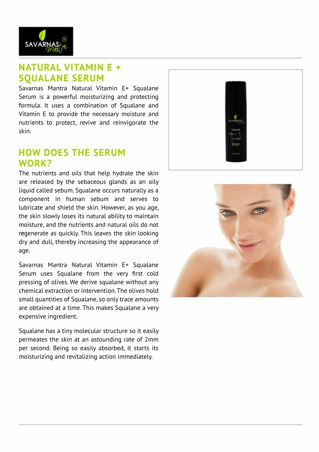 natural vitamin e squalane serum savarnas mantra