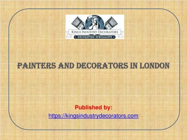 Painters and Decorators in London