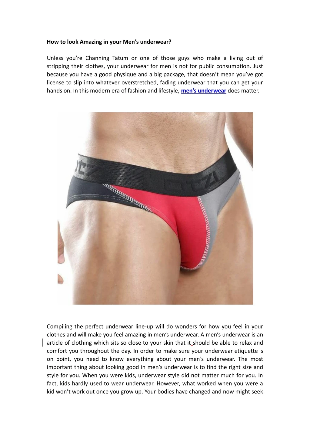 how to look amazing in your men s underwear