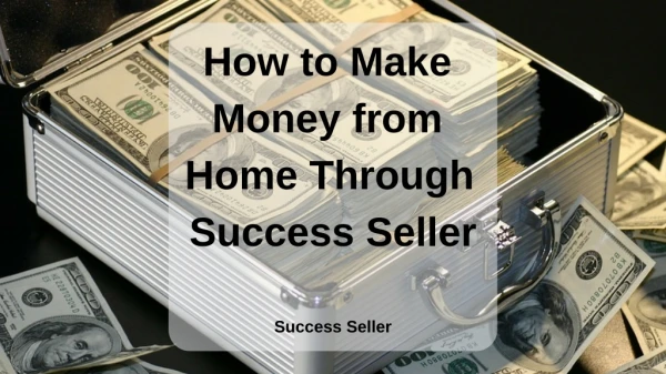 How to Make Money from Home Through Success Seller