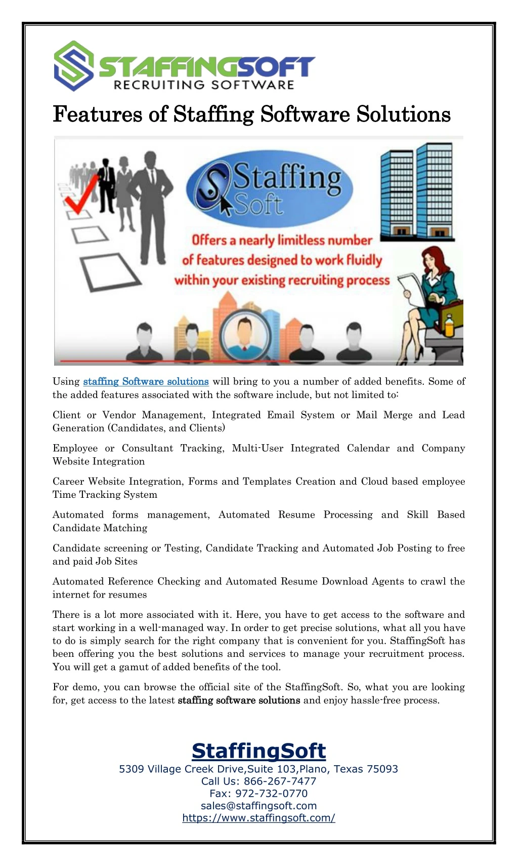 features of staffing software solutions features