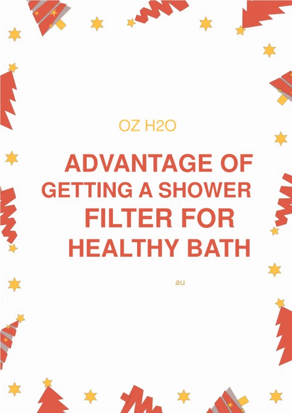 Advantage of Getting a Shower Filter For Healthy Bath