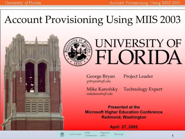 Account Provisioning Using MIIS 2003