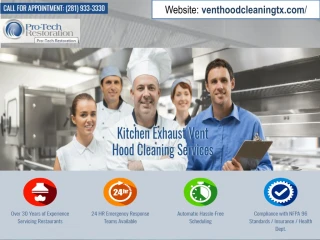 Restaurant Kitchen Exhaust Hood Cleaning - slide 1