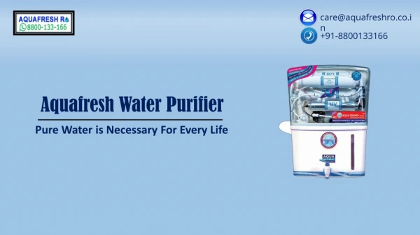 Buy RO Purifiers Online Today and Get Big Discounts
