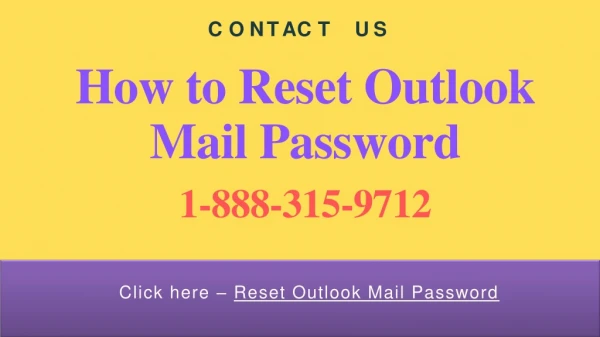 Quick Guide: How to Reset Outlook Mail Password