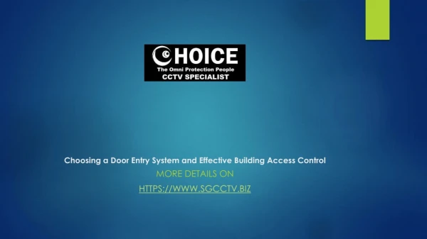 Choosing a door entry system and effective building access control