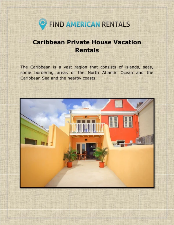 Caribbean Private House Vacation Rentals