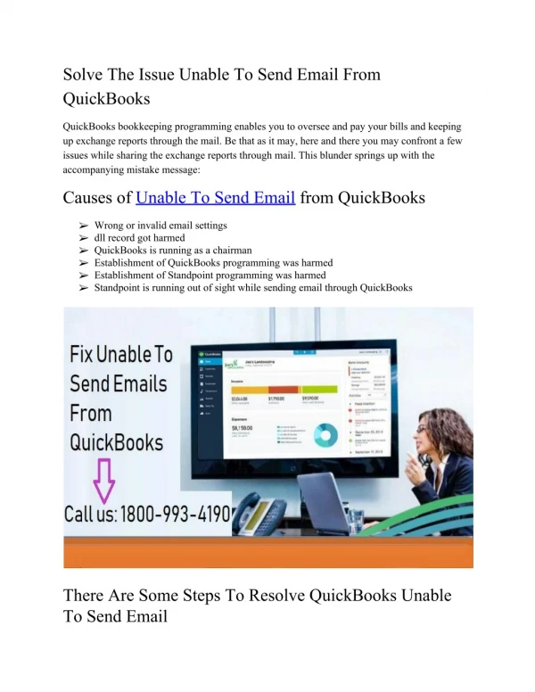 Solve The Issue Unable To Send Email From QuickBooks