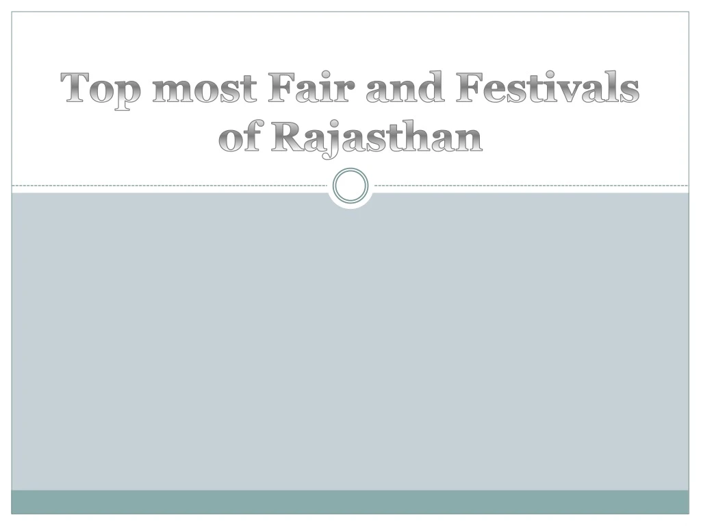 top most fair and festivals of rajasthan