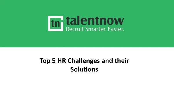 Top 5 HR Challenges and their Solutions