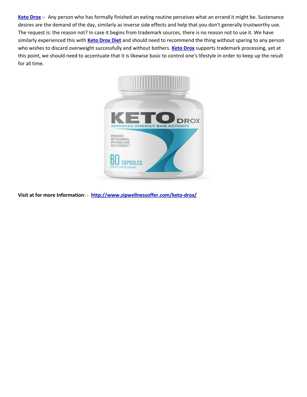 keto drox any person who has formally finished