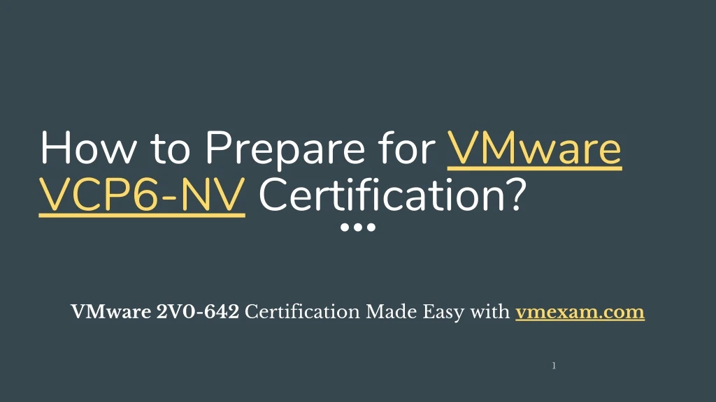 how to prepare for vmware vcp6 nv certification