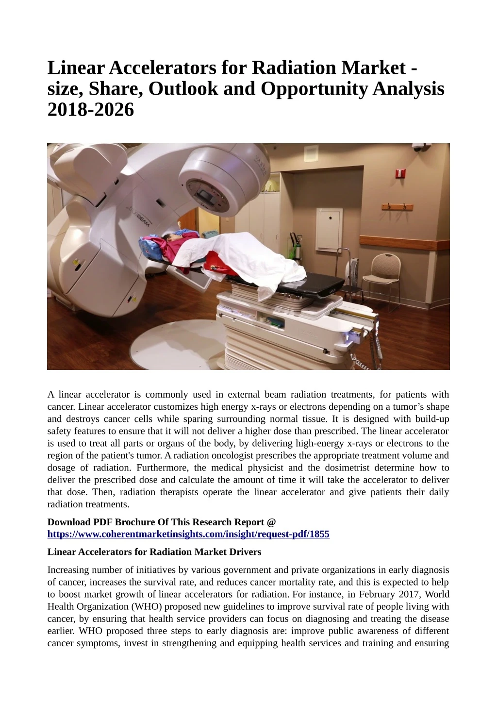 linear accelerators for radiation market size