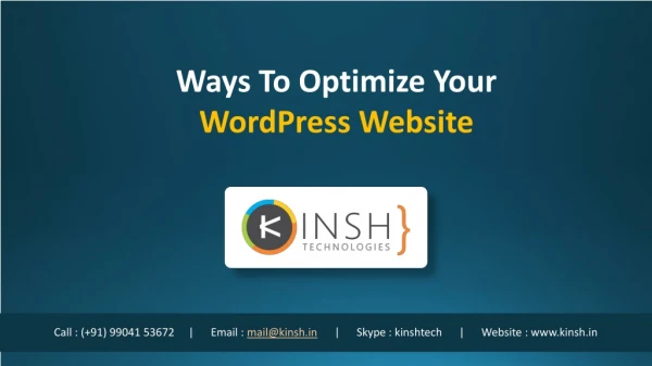 Ways To Optimize Your WordPress Website