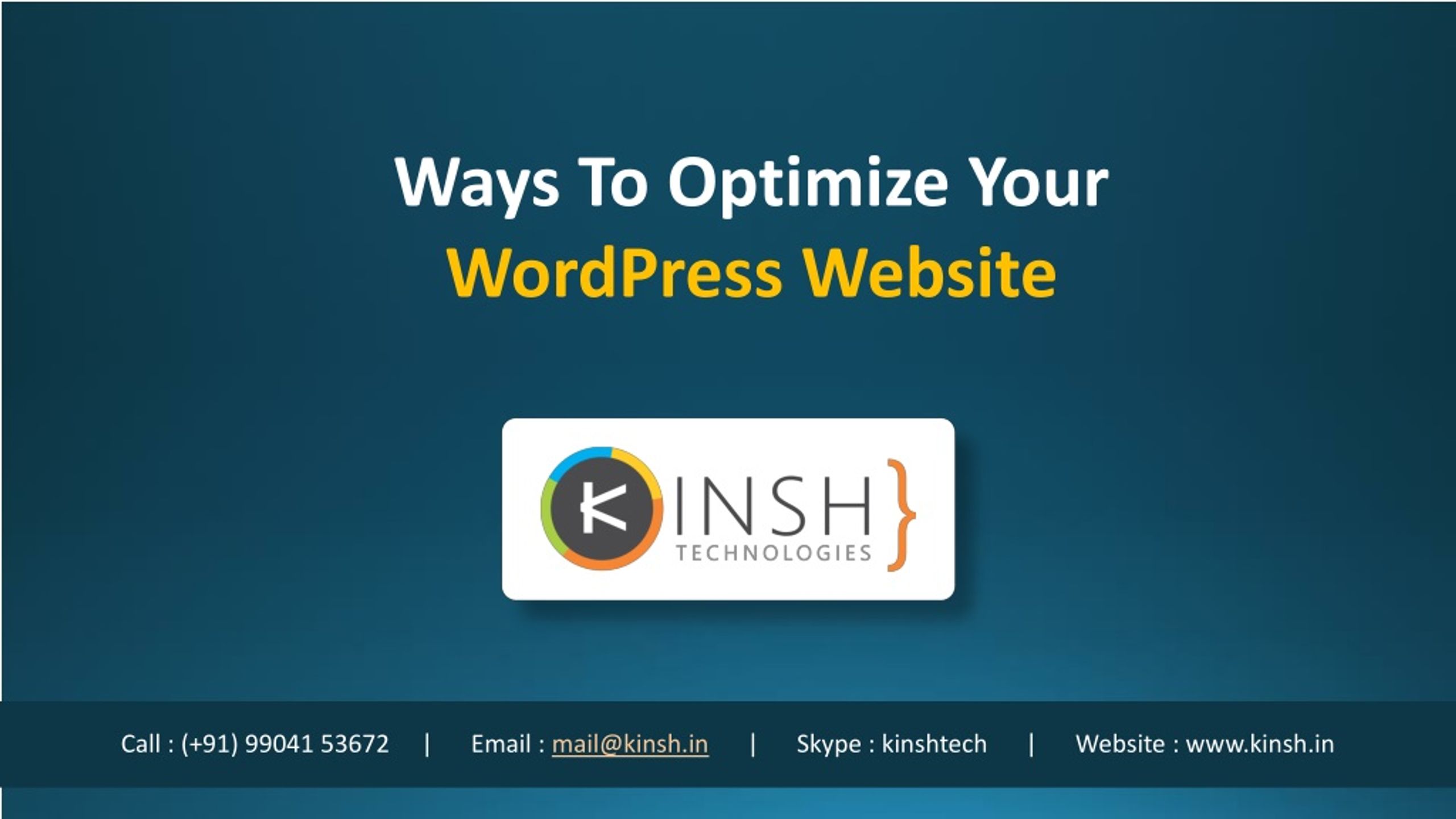 PPT - Ways To Optimize Your WordPress Website PowerPoint Presentation ...