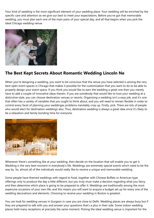 Why The Biggest "Myths" About The Venue Wedding May Actually Be Right
