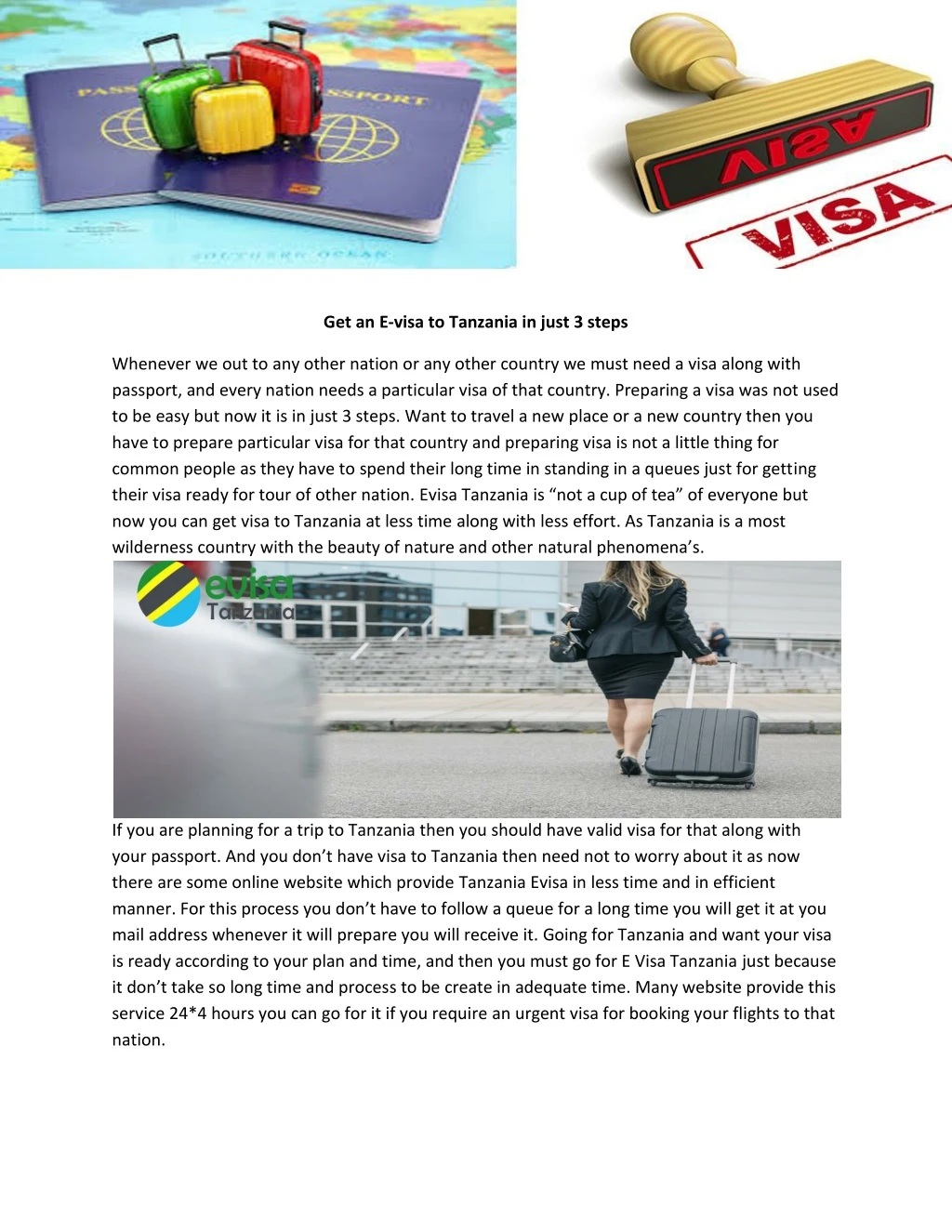 get an e visa to tanzania in just 3 steps