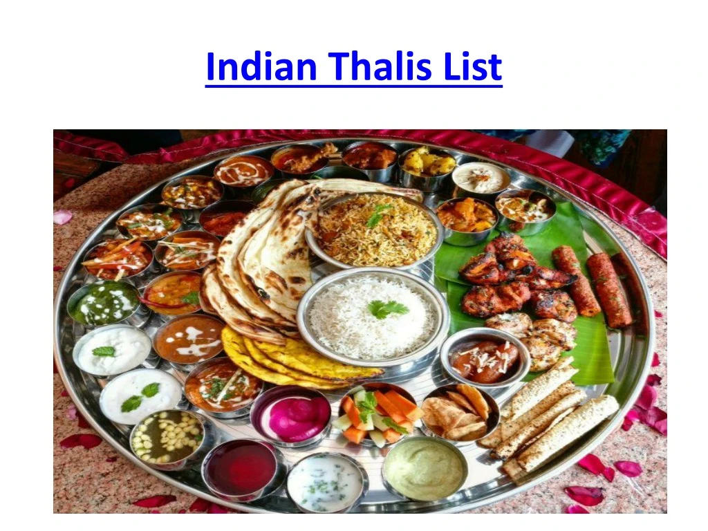 indian thalis list