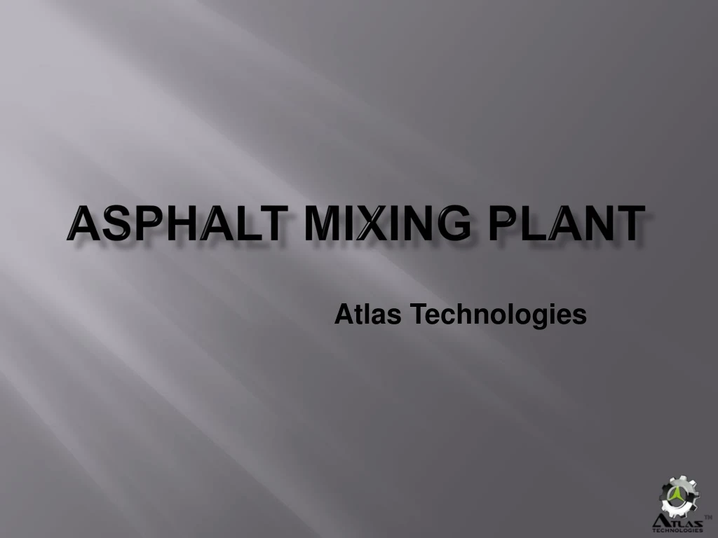 asphalt mixing plant