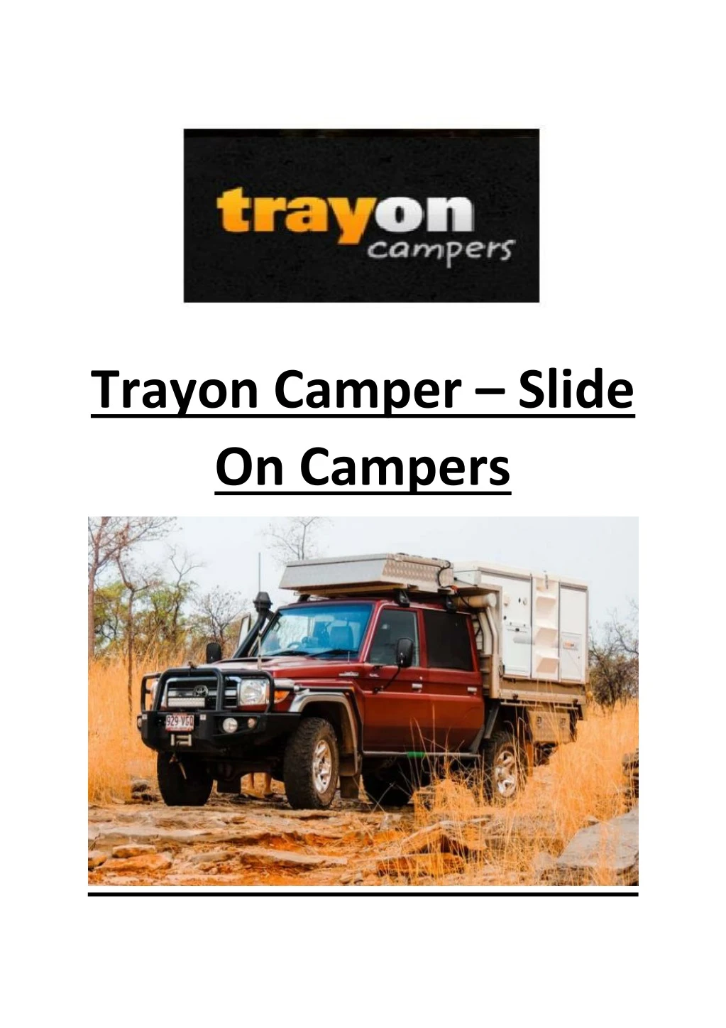trayon camper slide on campers