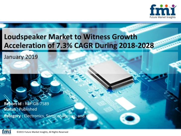 Loudspeaker Market Projected to be Resilient at 7.3% CAGR During 2018-2028