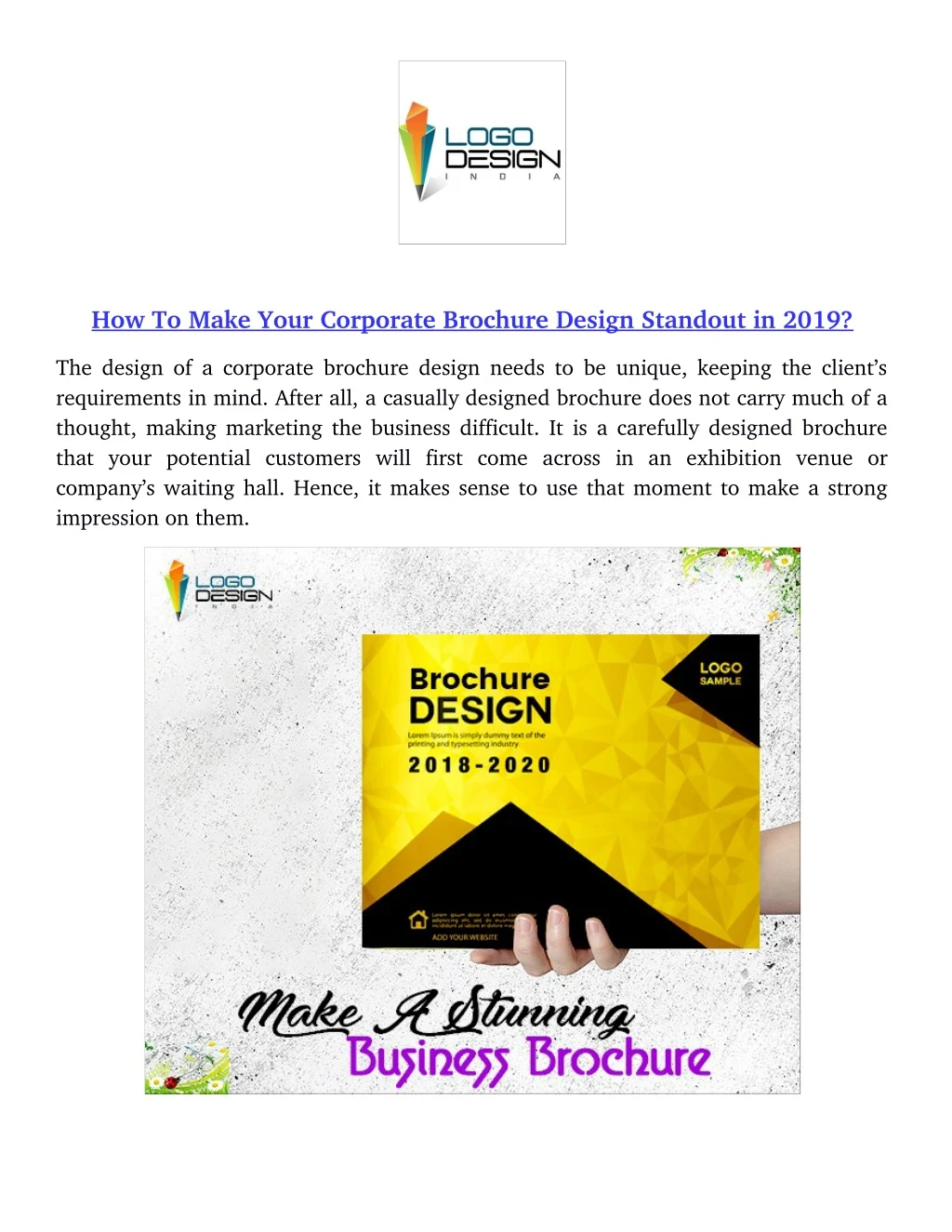 how to make your corporate brochure design