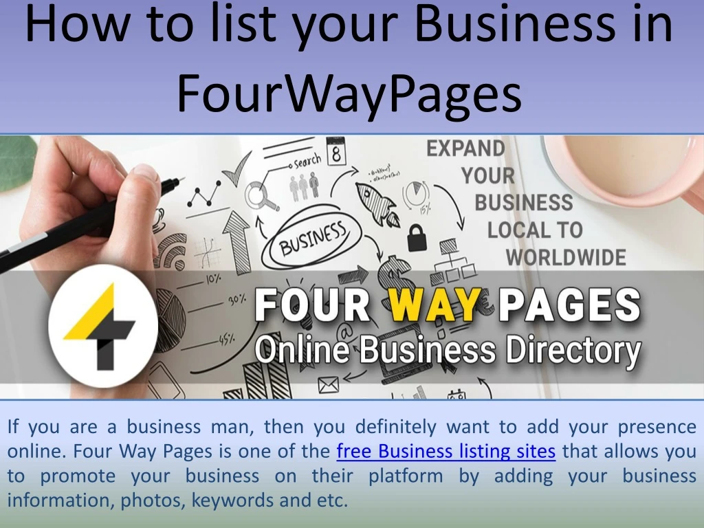 how to list your business in fourwaypages