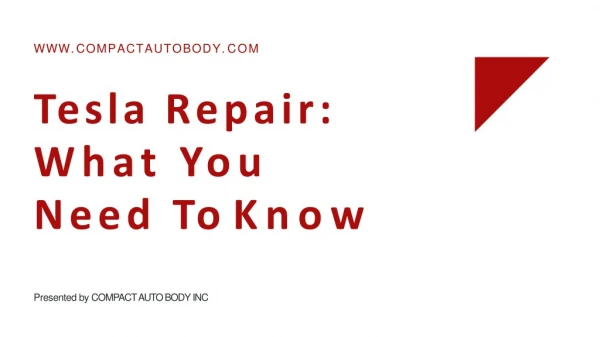 Tesla Repair: What You Need to Know