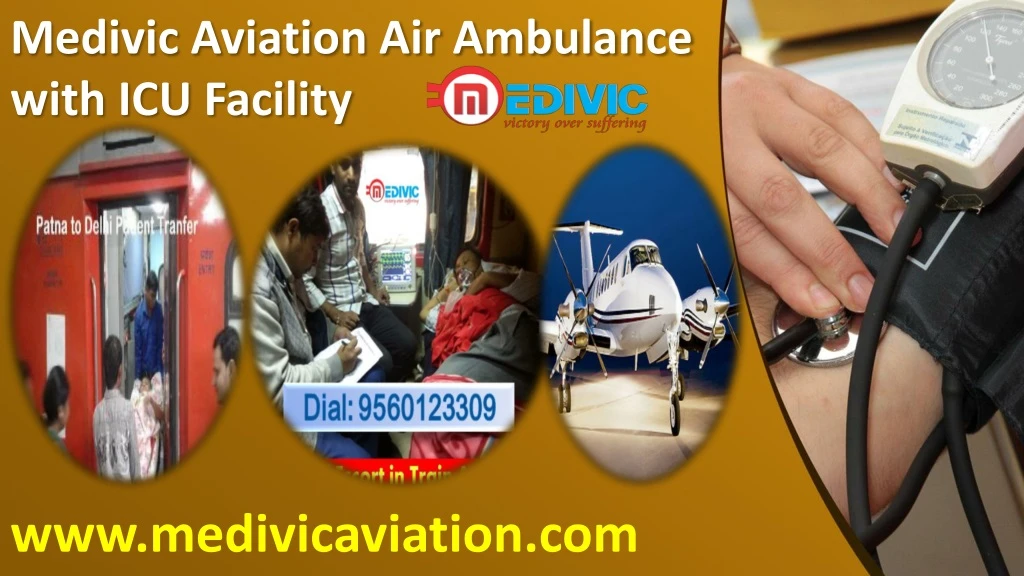 medivic aviation air ambulance with icu facility