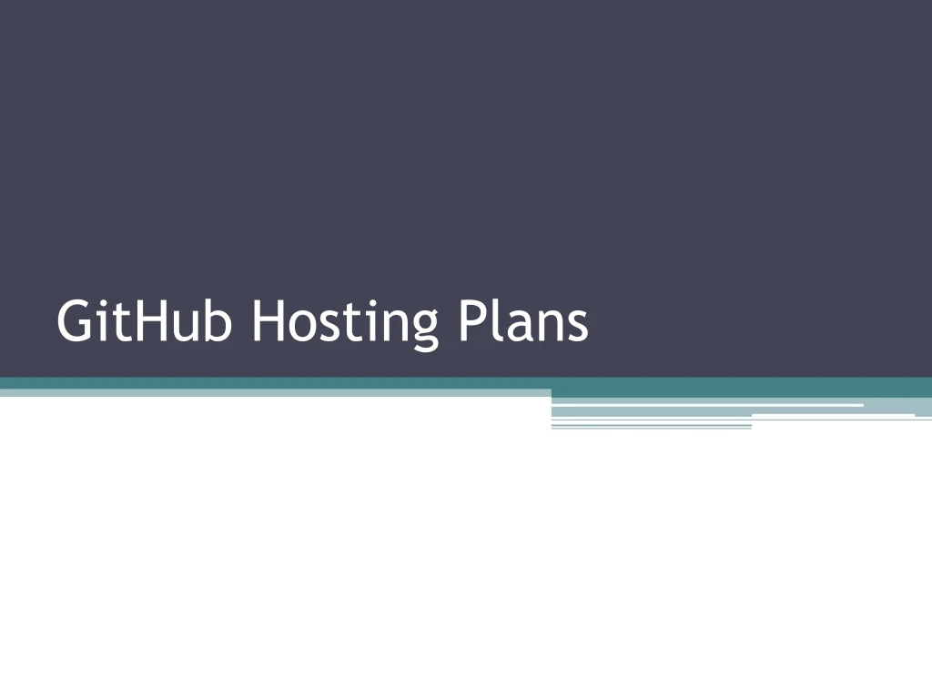 github hosting plans
