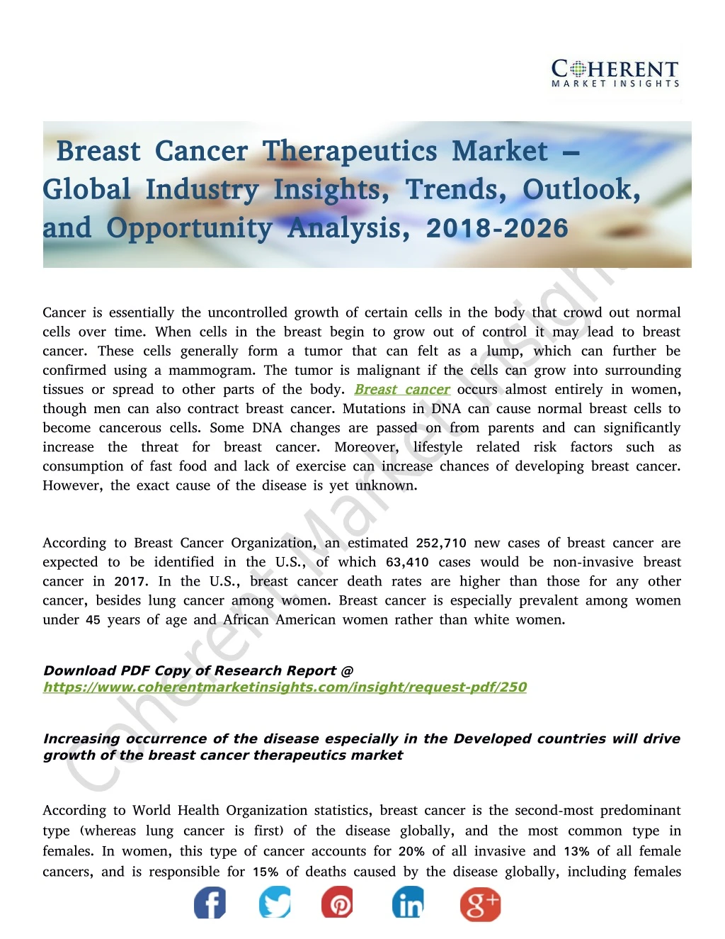breast cancer therapeutics market breast cancer