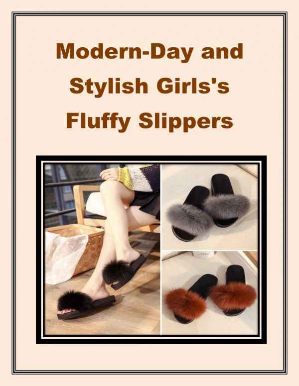 Modern-Day and Stylish Girls's Fluffy Slippers