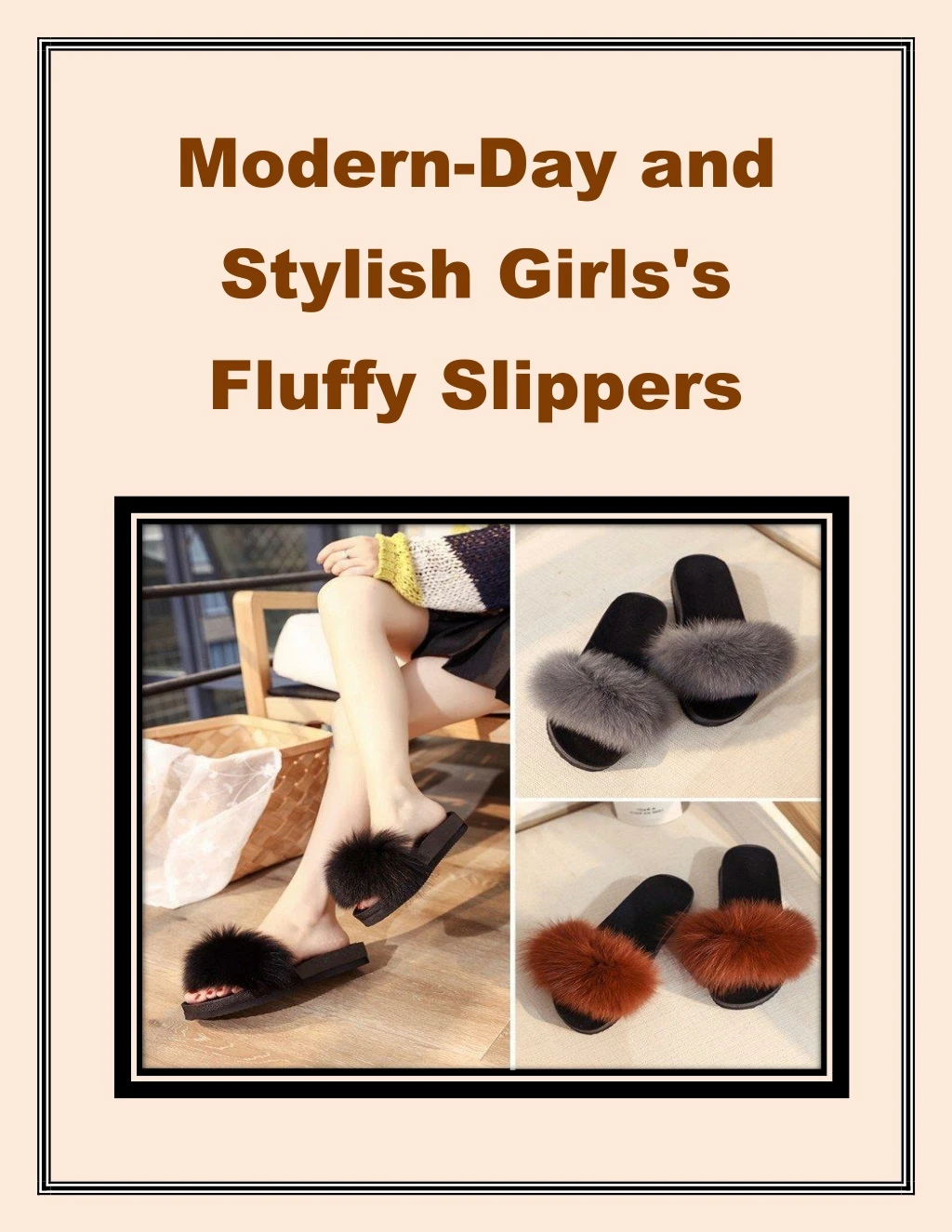 modern day and stylish girls s fluffy slippers
