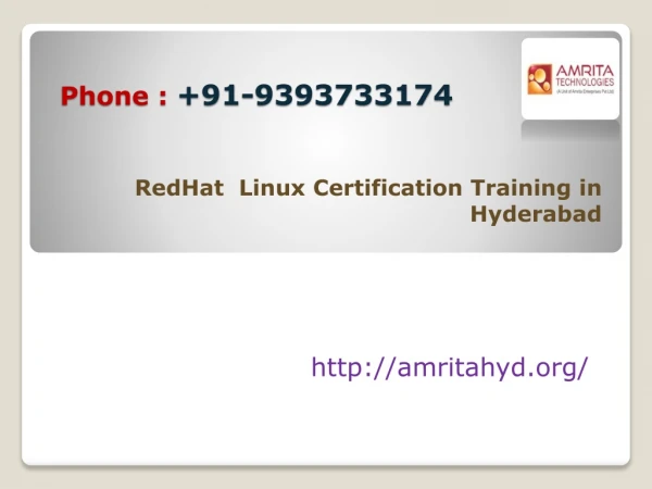RedHat Linux Certification Training in Hyderabad