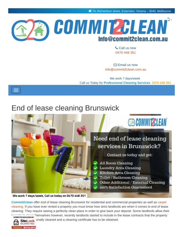 We Help | End of Lease Cleaning Services in Brunswick - commit2clean