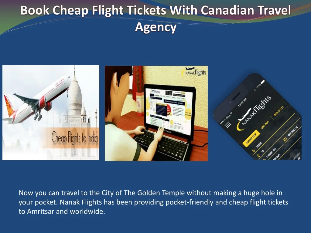 book cheap flight tickets with canadian travel
