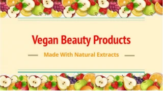 Vegan Beauty Products