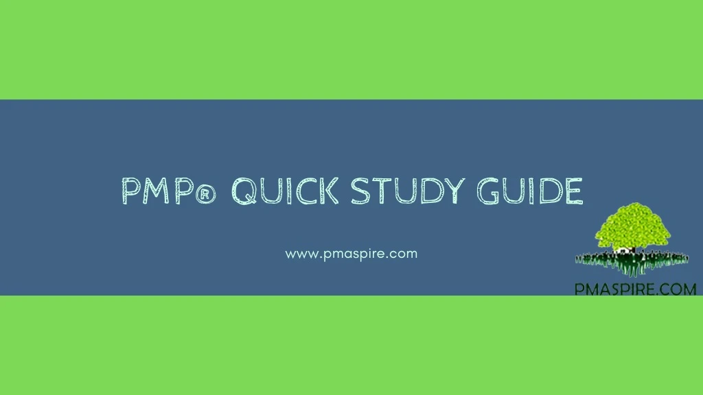 pmp quick study guide